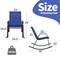 2-Piece Outdoor Rocking Chair Set with Metal Frame and Breathable Fabric Seat for Patio or Porch